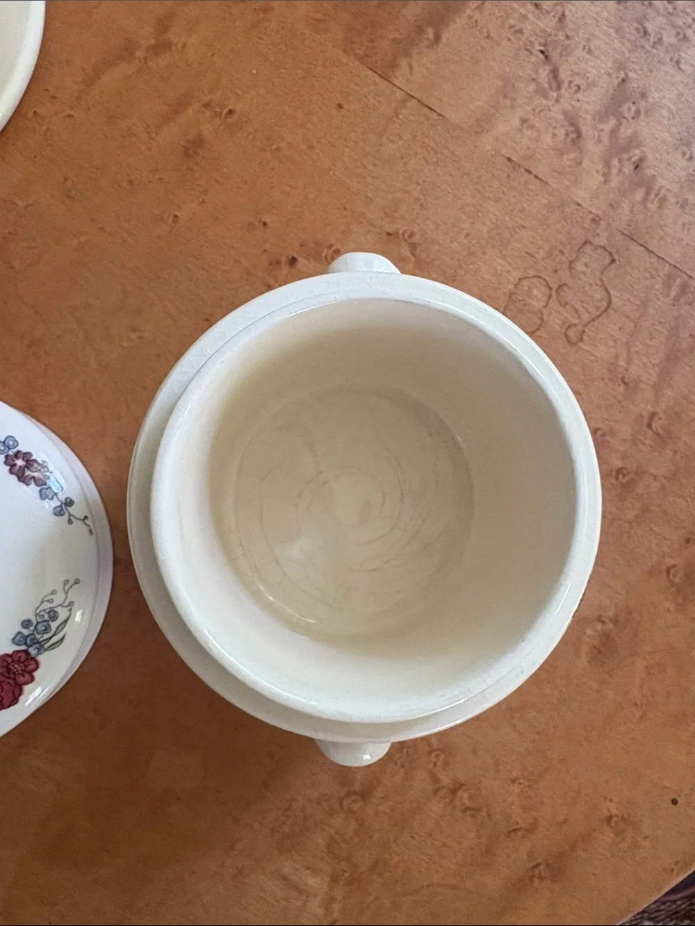 Vintage Illustrated Ceramic Canister Set — Cream with Multicolor Scene